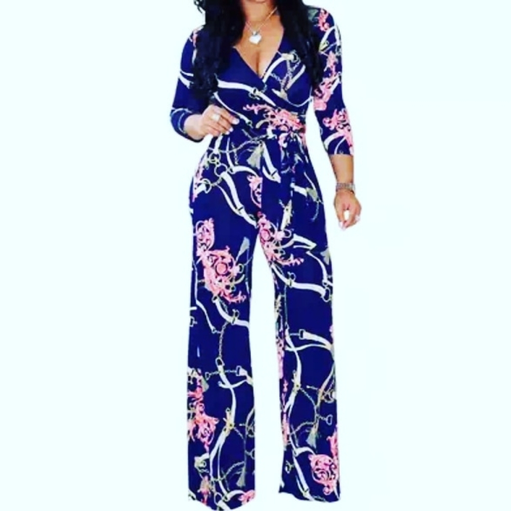 Plus size Jumpsuit-Blue